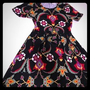 LuLaRoe Amelia Black Floral Design